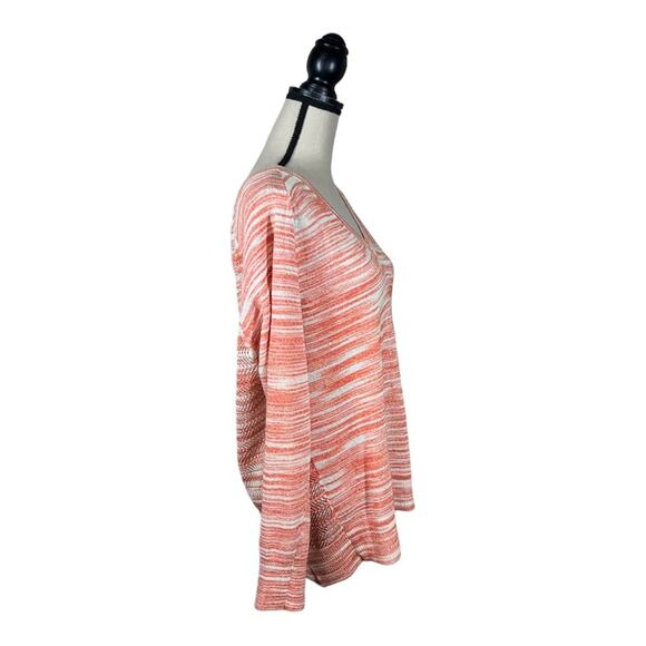 Anthropologie Moth V-Neck Marled Knit Hi Low Sweater - Picture 3 of 5